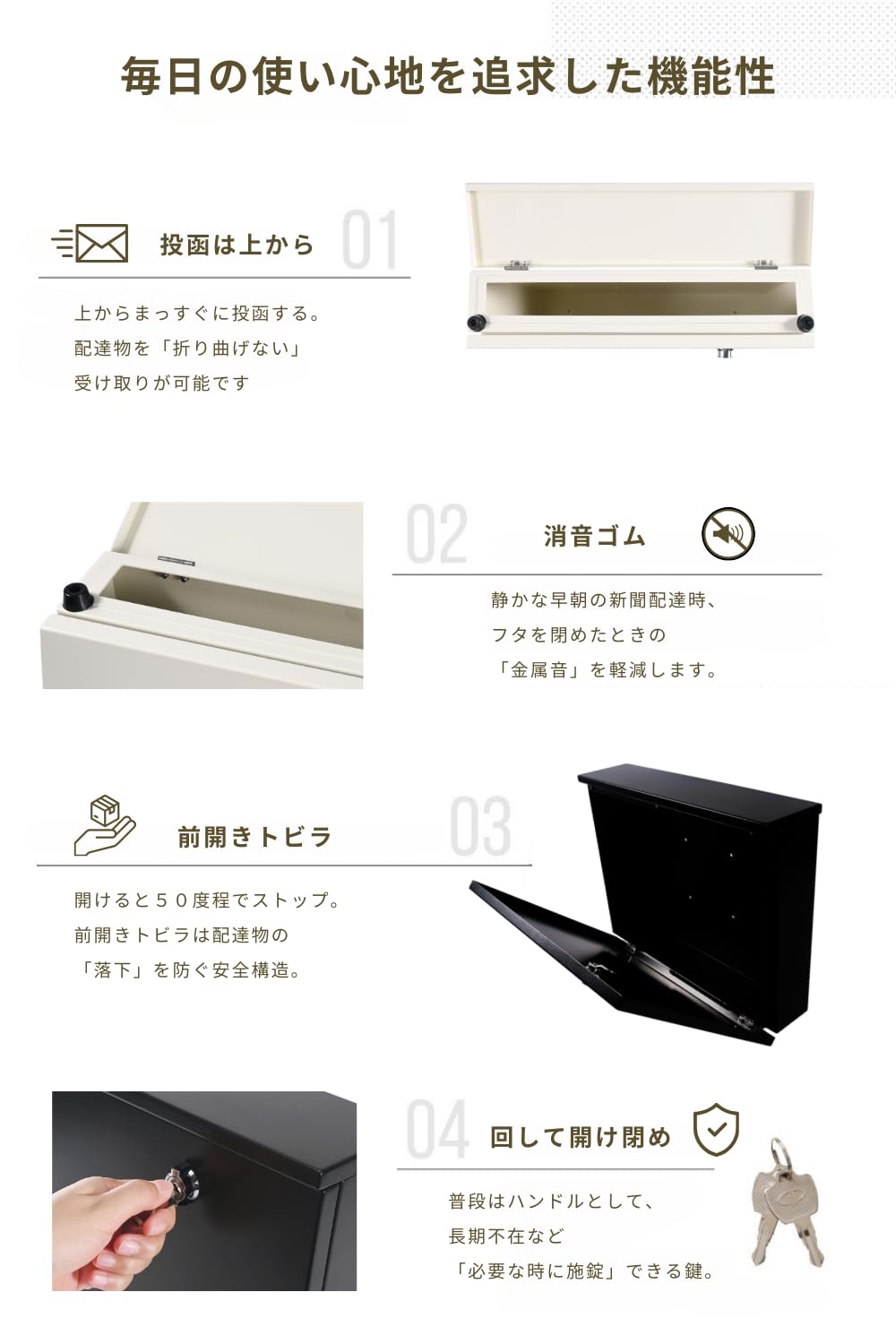 Amazon.co.jp: 【デコ活/日本郵便推奨規格】 投函口の大きな 郵便